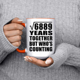 83rd Anniversary Square Root of 6889 Years Who's Counting - 15oz Accent Mug Orange