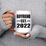 Boyfriend Established EST. 2022 - 15oz Accent Mug Orange