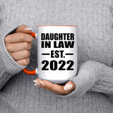 Daughter In Law Established EST. 2022 - 15oz Accent Mug Orange