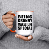 Being Granny Makes Life Special - 15oz Accent Mug Orange