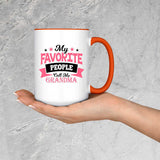 My Favorite People Call Me Grandma - 15oz Accent Mug Orange