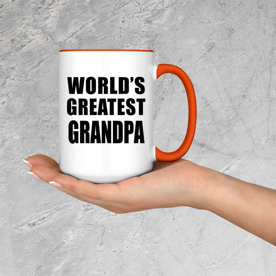 World's Greatest Grandpa - 15oz Accent Mug Orange