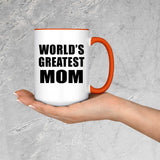 World's Greatest Mom - 15oz Accent Mug Orange