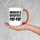 World's Greatest Pop-Pop - 15oz Accent Mug Orange