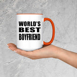 World's Best Boyfriend - 15oz Accent Mug Orange