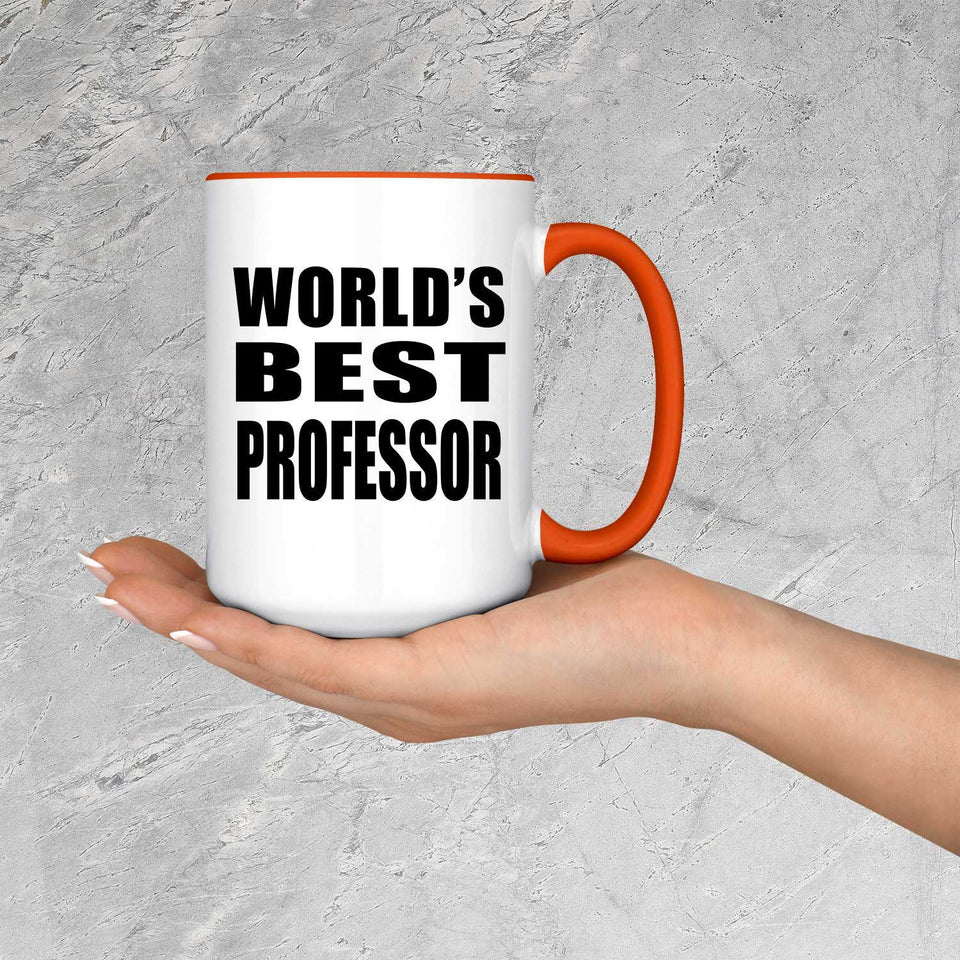 World's Best Professor - 15oz Accent Mug Orange