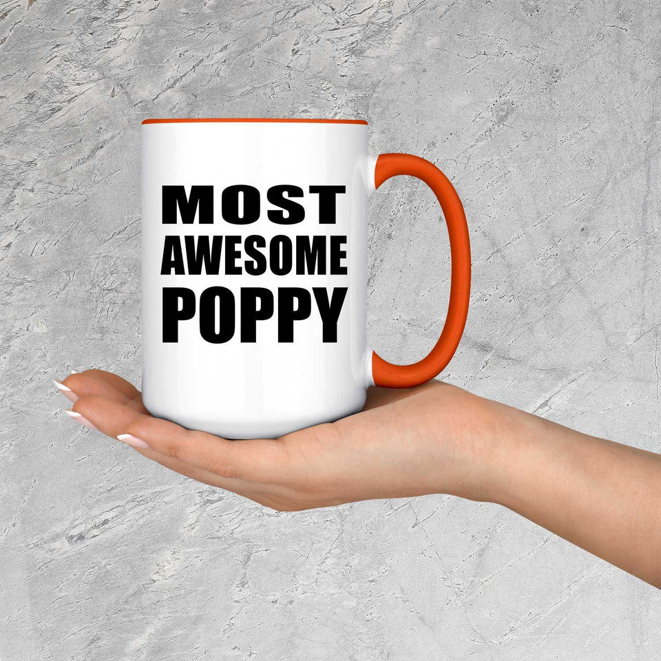 Most Awesome Poppy - 15oz Accent Mug Orange