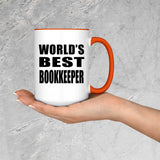 World's Best Bookkeeper - 15oz Accent Mug Orange