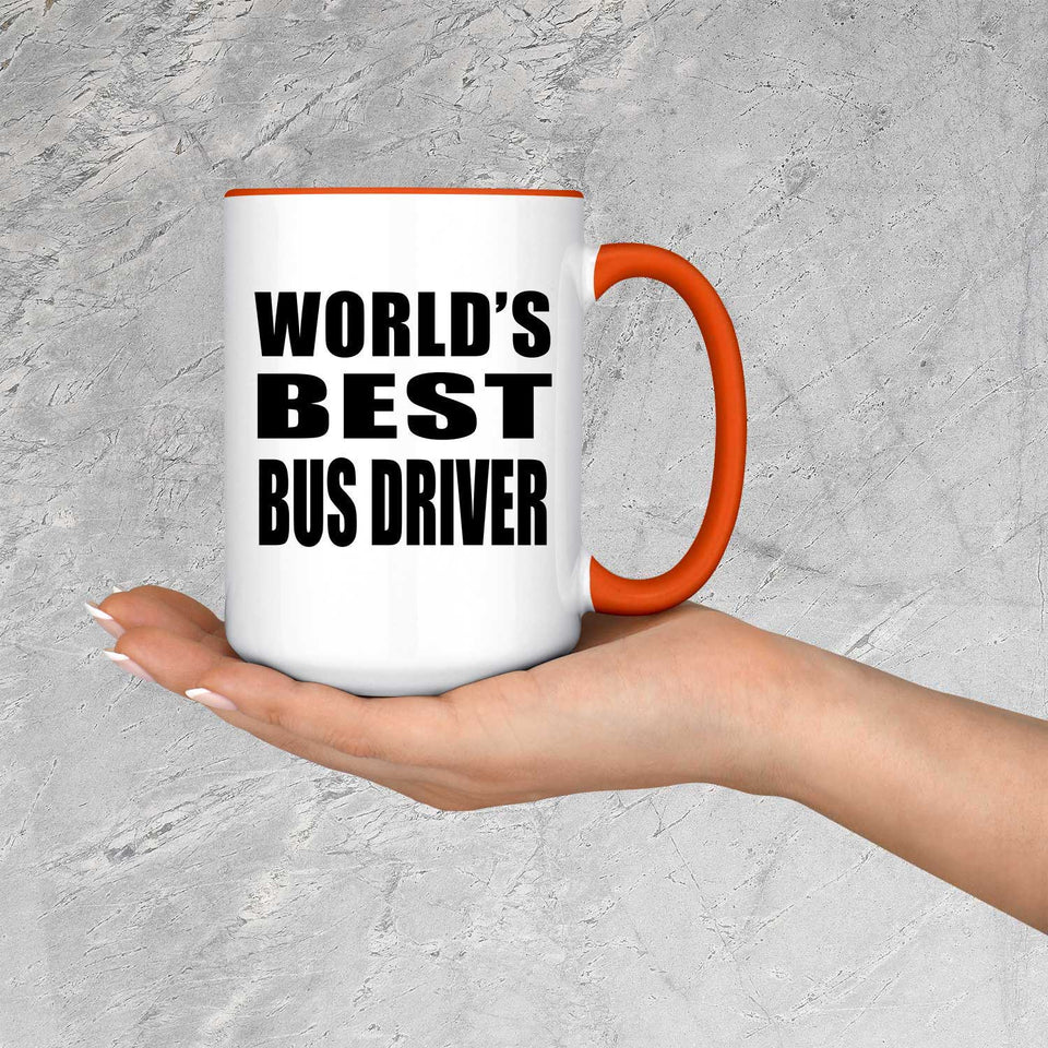 World's Best Bus Driver - 15oz Accent Mug Orange