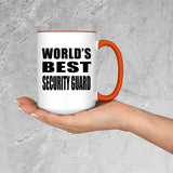 World's Best Security Guard - 15oz Accent Mug Orange