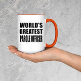 World's Greatest Parole Officer - 15oz Accent Mug Orange