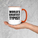 World's Greatest Typist - 15oz Accent Mug Orange