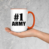 Number One #1 Army - 15oz Accent Mug Orange