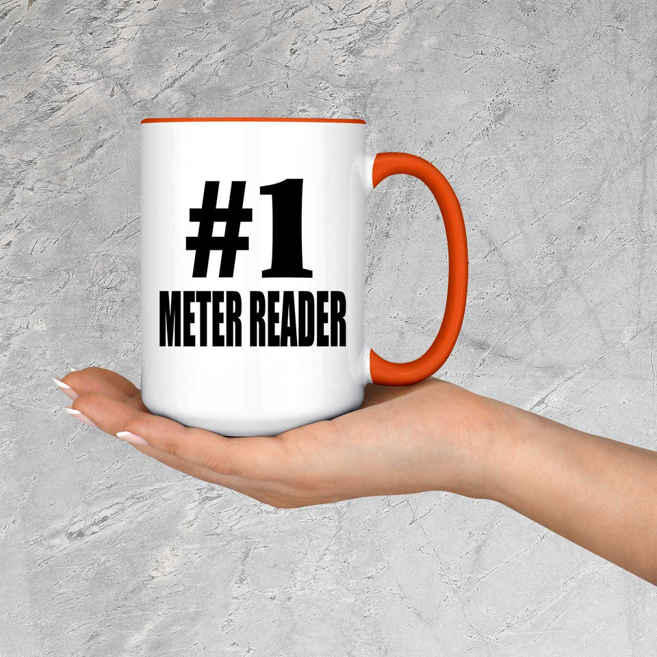 Number One #1 Meter Reader - 15oz Accent Mug Orange