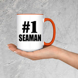 Number One #1 Seaman - 15oz Accent Mug Orange