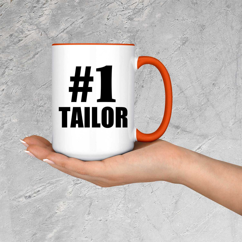 Number One #1 Tailor - 15oz Accent Mug Orange