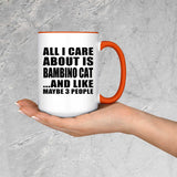 All I Care About Is Bambino Cat - 15oz Accent Mug Orange