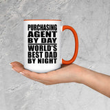 Purchasing Agent By Day World's Best Dad By Night - 15oz Accent Mug Orange