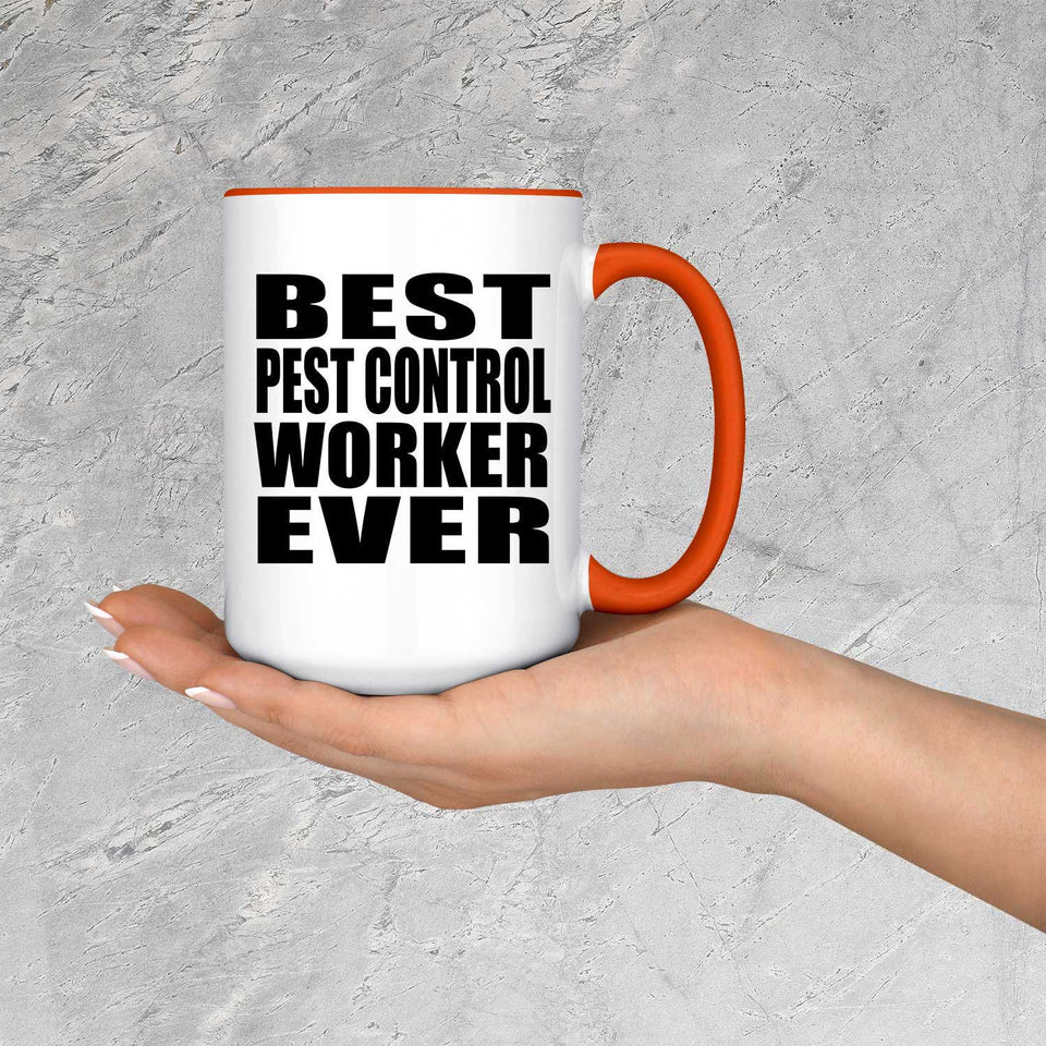 Best Pest Control Worker Ever - 15oz Accent Mug Orange