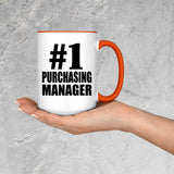 Number One #1 Purchasing Manager - 15oz Accent Mug Orange