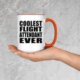 Coolest Flight Attendant Ever - 15oz Accent Mug Orange