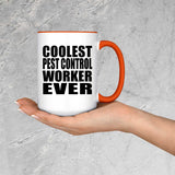 Coolest Pest Control Worker Ever - 15oz Accent Mug Orange