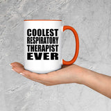 Coolest Respiratory Therapist Ever - 15oz Accent Mug Orange