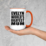 Evelyn World's Okayest Mum - 15oz Accent Mug Orange
