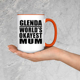 Glenda World's Okayest Mum - 15oz Accent Mug Orange