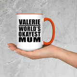 Valerie World's Okayest Mum - 15oz Accent Mug Orange