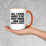 All I Care About Is My Cesky Terrier - 15oz Accent Mug Orange