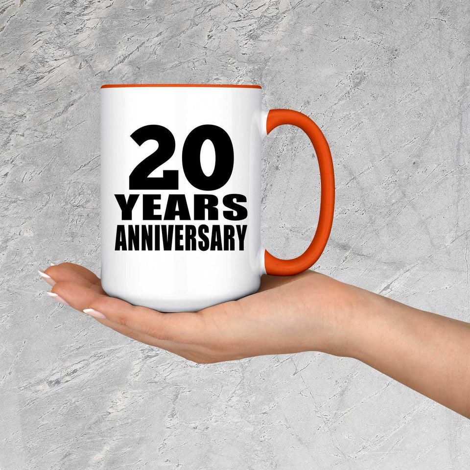 20th Anniversary 20 Years Anniversary - 15oz Accent Mug Orange