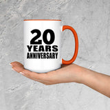 20th Anniversary 20 Years Anniversary - 15oz Accent Mug Orange