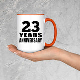 23rd Anniversary 23 Years Anniversary - 15oz Accent Mug Orange