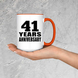 41st Anniversary 41 Years Anniversary - 15oz Accent Mug Orange
