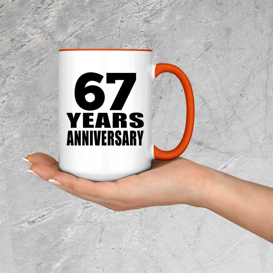 67th Anniversary 67 Years Anniversary - 15oz Accent Mug Orange