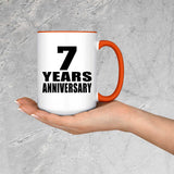 7th Anniversary 7 Years Anniversary - 15oz Accent Mug Orange