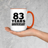 83rd Anniversary 83 Years Anniversary - 15oz Accent Mug Orange