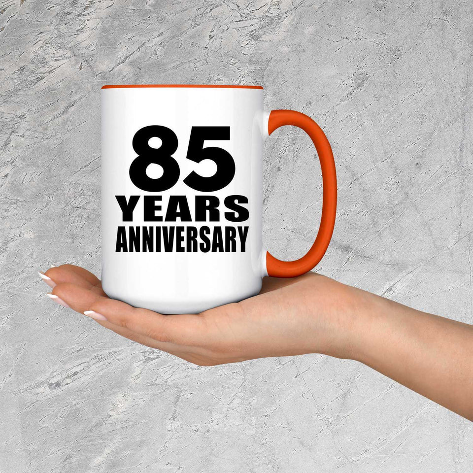 85th Anniversary 85 Years Anniversary - 15oz Accent Mug Orange