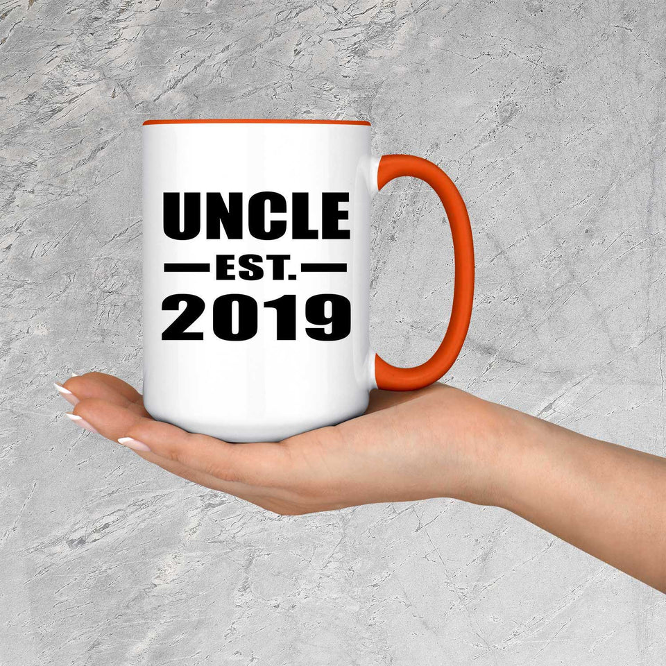 Uncle Established EST. 2019 - 15oz Accent Mug Orange