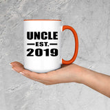 Uncle Established EST. 2019 - 15oz Accent Mug Orange
