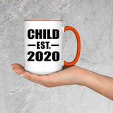 Child Established EST. 2020 - 15oz Accent Mug Orange
