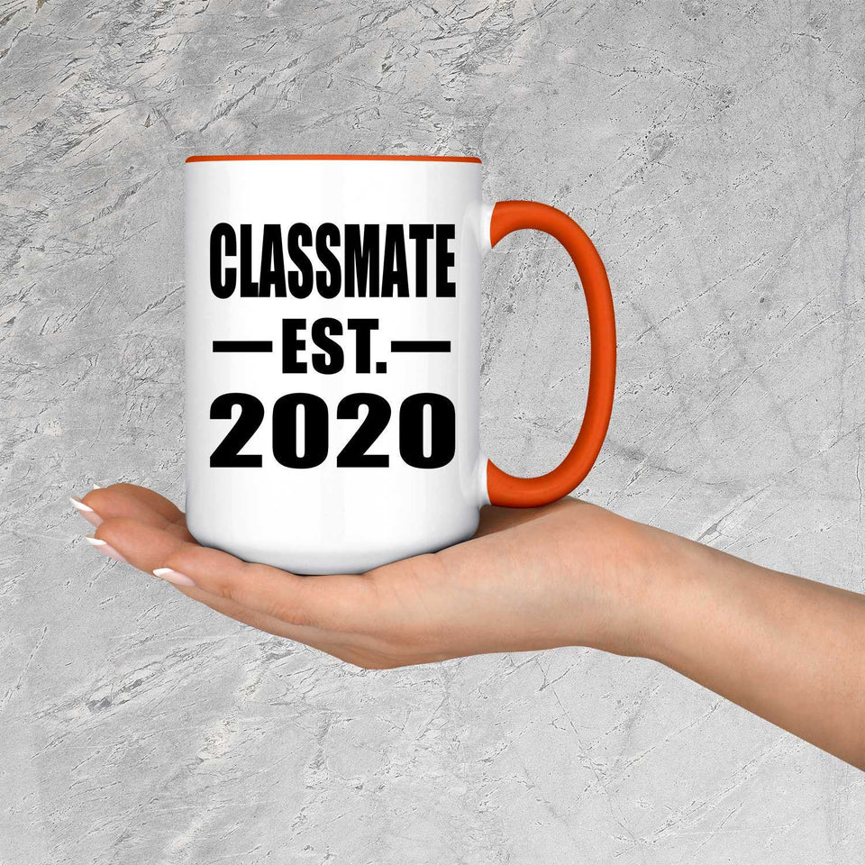 Classmate Established EST. 2020 - 15oz Accent Mug Orange