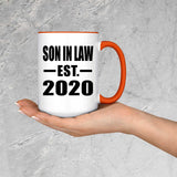 Son In Law Established EST. 2020 - 15oz Accent Mug Orange