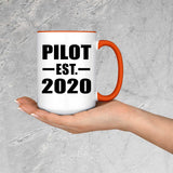 Pilot Established EST. 2020 - 15oz Accent Mug Orange