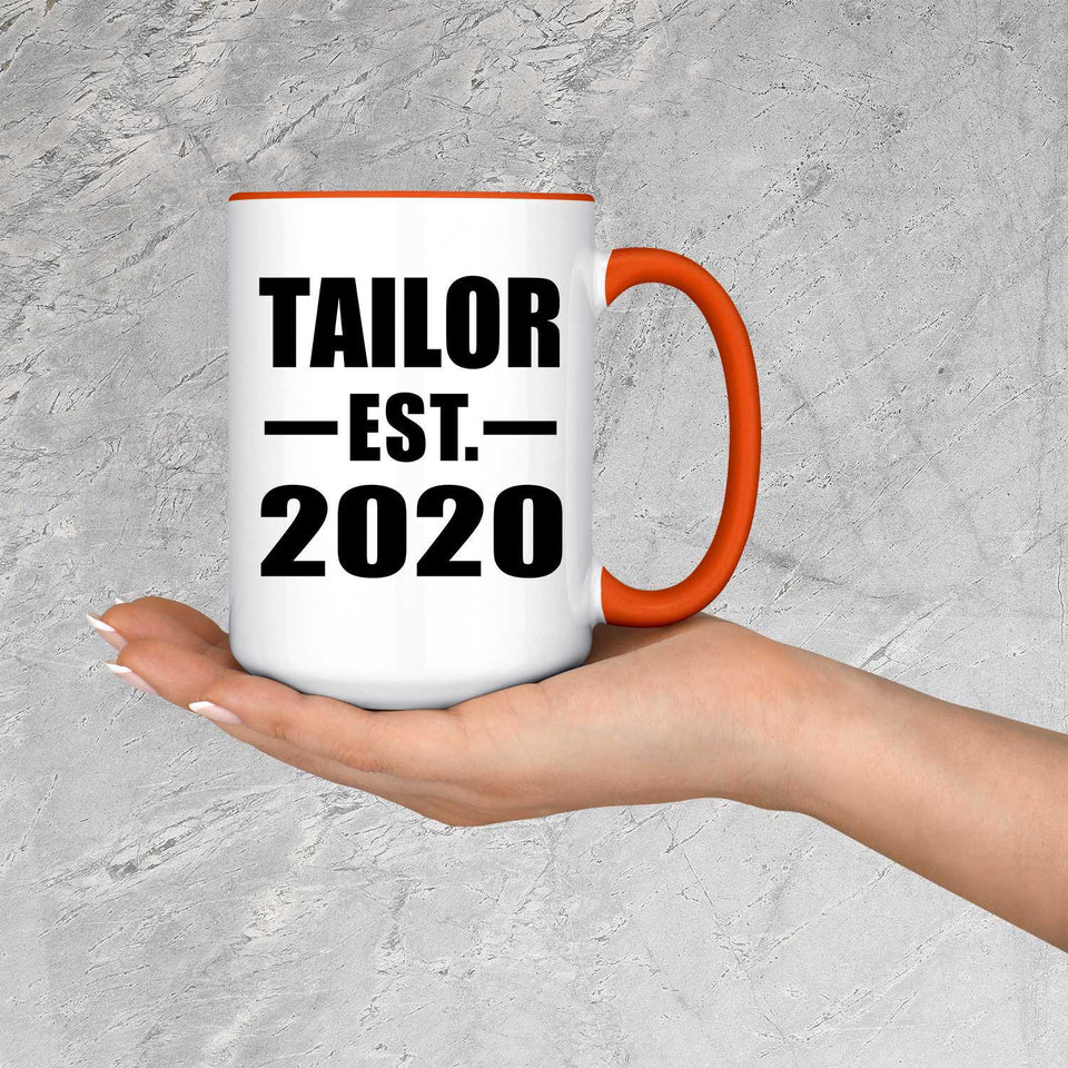 Tailor Established EST. 2020 - 15oz Accent Mug Orange