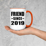 Friend Since 2019 - 15oz Accent Mug Orange