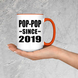Pop-Pop Since 2019 - 15oz Accent Mug Orange