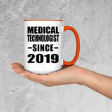 Medical Technologist Since 2019 - 15oz Accent Mug Orange