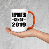 Reporter Since 2019 - 15oz Accent Mug Orange